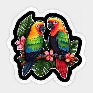 Colorful Parrot Cockatoo - Parakeet Macaws Parrot Sticker